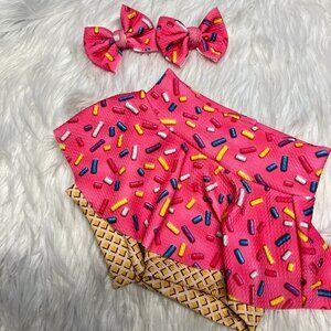 Pink Mixed Sprinkle Bummy and Piggies,12-18 Months